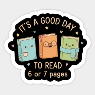 Pages Six Seven Bookish Meme Cute Reading 67 Aesthetic Design Sticker